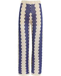 Sandro - Crochet Wide-Leg Trousers - Lyst