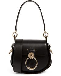 Chloé Leather Tess Hobo Bag in Black | Lyst