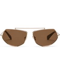 Max Mara - Metal Square Sunglasses - Lyst