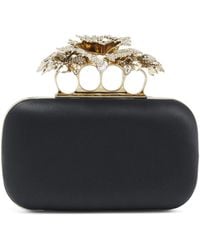 McQueen - Silk Carnation Knuckle Clutch Bag - Lyst