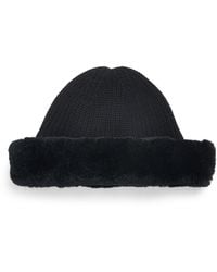Yves Salomon - Wool-Cashmere Rabbit Fur Trim Beanie - Lyst