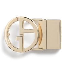 Giorgio Armani - Palladium-Plated Ga Logo Belt Buckle - Lyst