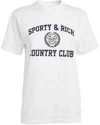 Sporty & Rich - Varsity Crest T-shirt - Lyst