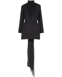 McQueen - Tweed Tie-Neck Mini Dress - Lyst