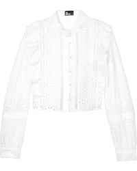 The Kooples - Cotton Broderie Anglaise Shirt - Lyst