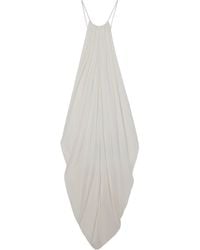 Loewe - Silk Draped Anagram-Detail Dress - Lyst