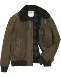 Valstar - Suede Down-Padded Aviator Jacket - Lyst