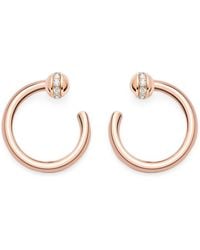 Piaget - Rose And Diamond Possession Hoop Earrings - Lyst