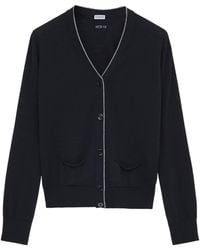 Loewe - Wool V-Neck Cardigan - Lyst