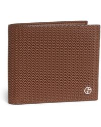 Giorgio Armani - Calf Leather Embossed Bifold Wallet - Lyst