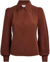 ME+EM - Corduroy Zip-Neck Blouse - Lyst