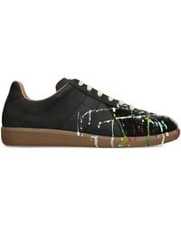 Maison Margiela - Leather Paint-Detail Replica Sneakers - Lyst
