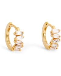 Suzanne Kalan - And Diamond Bold Huggie Earrings - Lyst