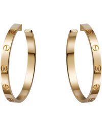 Cartier - Love Hoop Earrings - Lyst