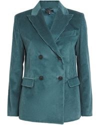 Weekend by Maxmara - Corduroy Double-Breasted Blazer - Lyst