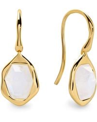 Monica Vinader - Vermeil And Moonstone Odyssey Earrings - Lyst