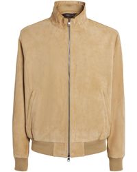 Polo Ralph Lauren - Goat Suede Charleton Bomber Jacket - Lyst