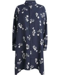Eskandar - Linen Floral Midi Shirt Dress - Lyst