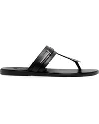 Tom Ford - Leather Logo Sandals - Lyst