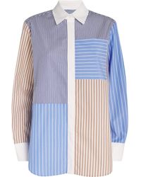 Sandro - Poplin Stripe Patchwork Shirt - Lyst