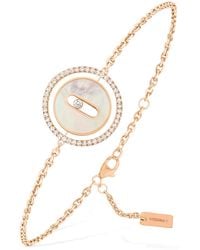 Messika - Rose Gold, Diamond And Mother-of-pearl Lucky Move Bracelet - Lyst