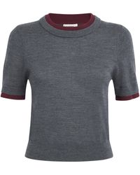 Sandro - Wool Short-Sleeve Sweater - Lyst