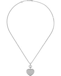 Chopard - And Diamond Happy Hearts Pendant Necklace - Lyst