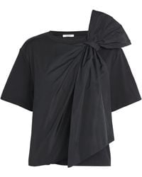 Max Mara - Cotton Bow-Detail T-Shirt - Lyst