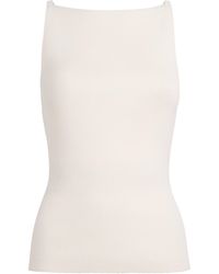 Maje - Cotton-Blend High-Neck Top - Lyst