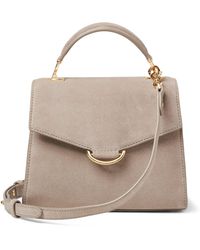 Aspinal of London - Midi Suede Mayfair 3 Top-Handle Bag - Lyst