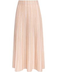 Soft Goat - Silk-Cashmere Stripe Midi Skirt - Lyst