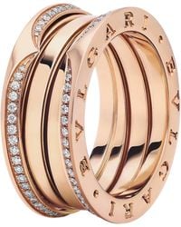 BVLGARI - And Diamond B.Zero1 Three-Band Ring - Lyst
