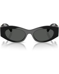 Versace - Acetate Oval Sunglasses - Lyst
