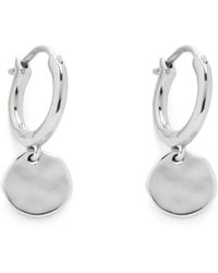 Monica Vinader - Mini Sterling Mv Siren Muse Disc Huggie Earrings - Lyst