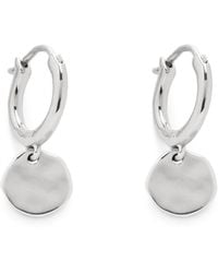 Monica Vinader - Mini Sterling Siren Muse Disc Huggie Earrings - Lyst