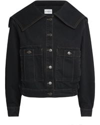 Claudie Pierlot - Contrast-Stitch Denim Jacket - Lyst
