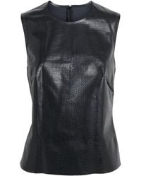 Wolford - Croc-Effect Faux-Leather Top - Lyst