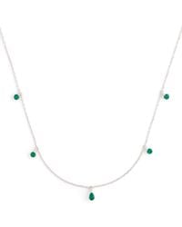 Astrid & Miyu - And Emerald Charm Necklace - Lyst