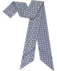 BVLGARI - Silk Logo Jacquard Shelley Scarf - Lyst