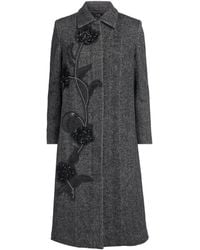 Huishan Zhang - Floral Appliqué Giana Coat - Lyst