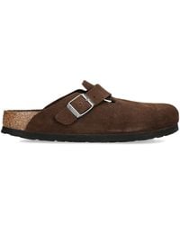 Birkenstock - Suede Boston Clogs - Lyst