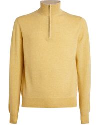 FIORONI CASHMERE - Cashmere Quarter-zip Sweater - Lyst