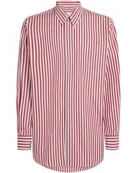 Ami Paris - Cotton Oversized Stripe Shirt - Lyst