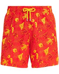 Vilebrequin - Aquatic Life-Embroidered Mistral Swim Shorts - Lyst