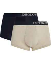 Emporio Armani - Eco Viscose Trunks (pack Of 2) - Lyst