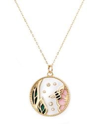 L'Atelier Nawbar - And Diamond Love Spring Pendant Necklace - Lyst