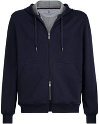Brunello Cucinelli - French Terry Zip-Up Hoodie - Lyst