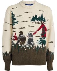 Junya Watanabe - Wool Woodland Intarsia Sweater - Lyst