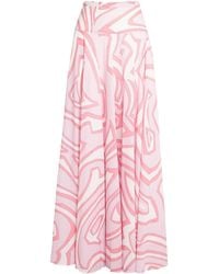 PUCCI - Cotton Printed Maxi Skirt - Lyst