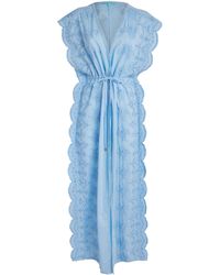 Melissa Odabash - Cotton Embroidered Talitha Kaftan - Lyst